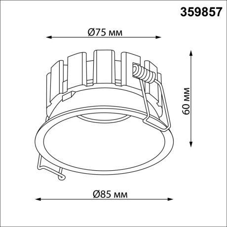359857 Светильник встраиваемый с переключателем цв. температуры и угла рассеивания Novotech IP44 LED 12W 2700К\3200К\4000К SOLIS
