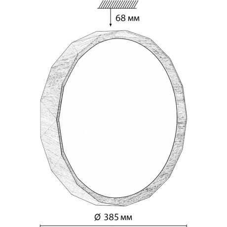 Светильник LED 48Вт 3000-6000K D385 IP43 пульт ДУ Sonex ZIF WOOD 7637/D
