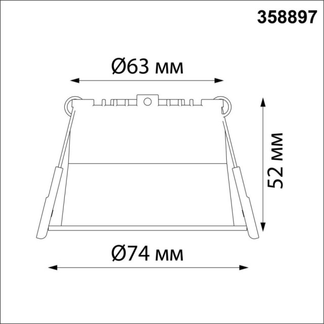 Встраиваемый светильник Novotech 358897 TRAN светодиодный LED 6W