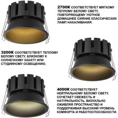 359858 Светильник встраиваемый с переключателем цв. температуры и угла рассеивания Novotech IP44 LED 12W 2700К\3200К\4000К SOLIS