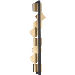 6691/12WL HIGHTECH ODL25 Настенный светильник черный/.бронза браширов./металл/акрил поворотный на 360° IP20 LED 12W 3000K 220V GEOS