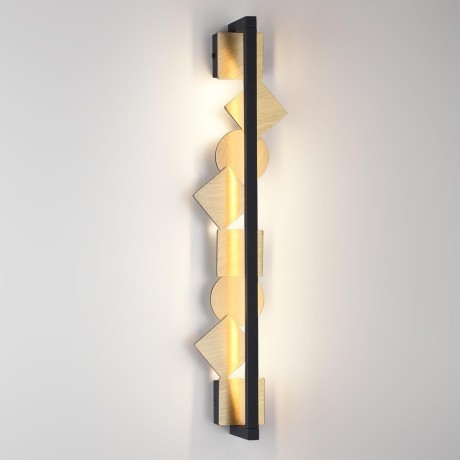 6691/12WL HIGHTECH ODL25 Настенный светильник черный/.бронза браширов./металл/акрил поворотный на 360° IP20 LED 12W 3000K 220V GEOS