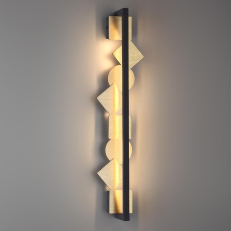 6691/12WL HIGHTECH ODL25 Настенный светильник черный/.бронза браширов./металл/акрил поворотный на 360° IP20 LED 12W 3000K 220V GEOS