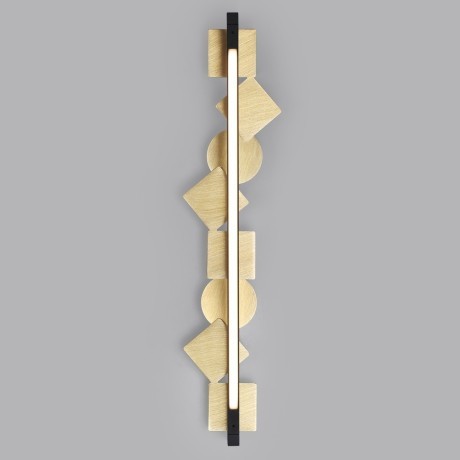 6691/12WL HIGHTECH ODL25 Настенный светильник черный/.бронза браширов./металл/акрил поворотный на 360° IP20 LED 12W 3000K 220V GEOS