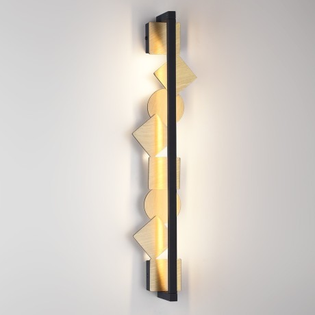 6691/12WL HIGHTECH ODL25 Настенный светильник черный/.бронза браширов./металл/акрил поворотный на 360° IP20 LED 12W 3000K 220V GEOS