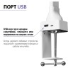 Novotech STUDI 359968 Белая настольная лампа с сенсорным диммером, повышенный индекс цветопередачи, порт зарядки USB Type A и Type-C, струбцина, датчик освещенности, LED 24Вт 4000K CRI98 1670Лм IP20 220V