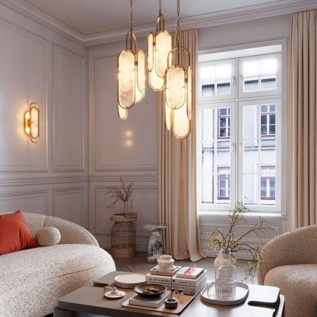 8243/6 CLASSI латунь, металл Люстра подвесная E14 6*40W 220V KRISTINA