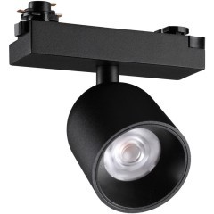 359808 Черный светодиодный однофазный трехжильный трековый светильник 10Вт 882Лм 4000К 32° CRI≥90 180-265V IP20 Novotech SOLETTE