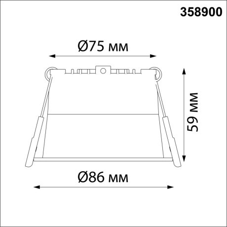 Встраиваемый светильник Novotech 358900 TRAN светодиодный LED 9W