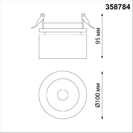 Встраиваемый светильник Novotech 358784 GRODA светодиодный LED 25W