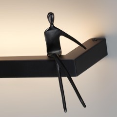 7153/10WL Настенный светодиодный светильник-полка с декор. съемным человечком 10Вт 800лм 3000K Odeon Light GRAFIC