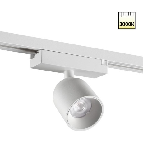 359809 Белый светодиодный однофазный трехжильный трековый светильник 10Вт 882Лм 3000К 32° CRI≥90 180-265V IP20 Novotech SOLETTE