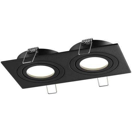371022 Двойной черный встраиваемый поворотный светильник GU10 2*50W 220-240V IP20 Novotech WIR MORUS