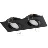 371022 Двойной черный встраиваемый поворотный светильник GU10 2*50W 220-240V IP20 Novotech WIR MORUS