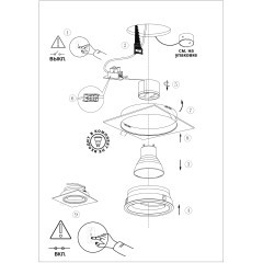 371022 Двойной черный встраиваемый поворотный светильник GU10 2*50W 220-240V IP20 Novotech WIR MORUS