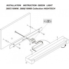 Уличный настенный светильник Odeon Light 3888/18WB ARNO IP44 светодиодный LED 18W
