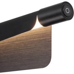 7017/24LA HIGHTECH Подвесной светильник c сенсорн. выкл (диммер яркости) металл/акрил черн. брашинг IP20 24W CRI 90 3000K 220V LINEA