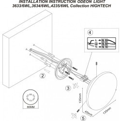 Уличный настенный светильник Odeon Light 3633/6WL ECLISSI IP54 светодиодный LED 6W