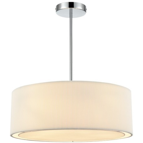 8110/5 MODERNI LN25 хром/белый, металл/текстиль Люстра подвесная E14 5*40W 220V ZIGRISA