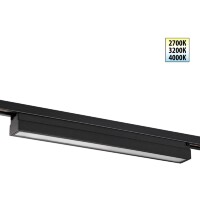 359784 PORT NT25 234 черный Светильник однофазный двухжильный трековый с переключ. цв. температуры IP20 LED 24W 180-265V 2700К/3200К/4000К ITER