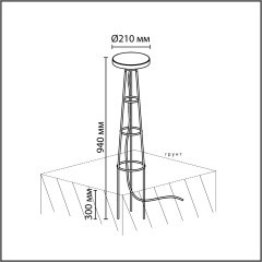 Уличный встраиваемый в грунт светильник IP65 LED 12W 3000K Odeon Light LIANA 7108/15GL
