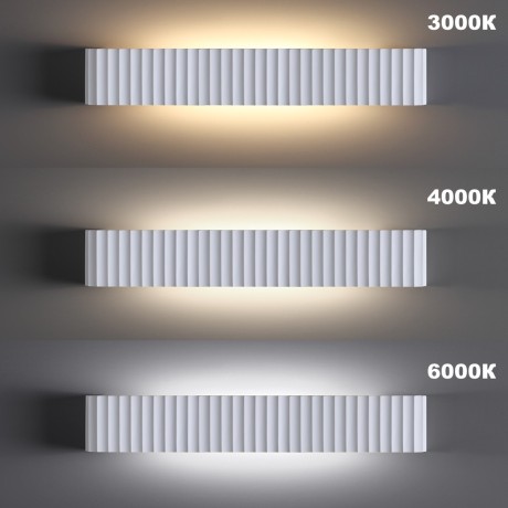 359403 OVER NT24 000 белый Светильник настенный с переключателем цв.температуры IP20 LED 16W 220V 3000/4000/6000K YESO
