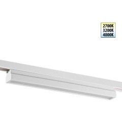 359790 PORT NT25 262 белый Светильник однофазный трехжильный трековый с переключ. цв. температуры IP20 LED 24W 180-265V 2700К/3200К/4000К ITER