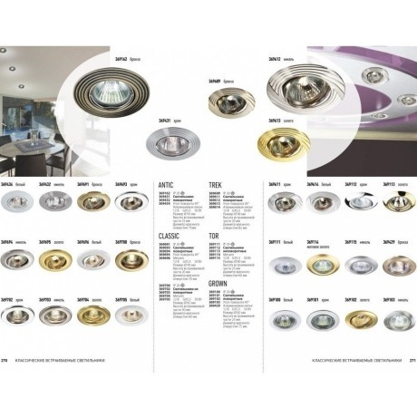 Встраиваемый светильник Novotech 369694 Classic под лампу 1xGU5.3 50W