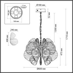 Люстра LED 80W 3500K 5787Лм Odeon Light SIAMA 5089/80L