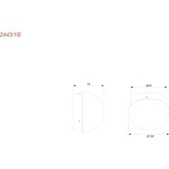 Настенно-потолочный светильник влагозащищенный Minkar 2443/1A