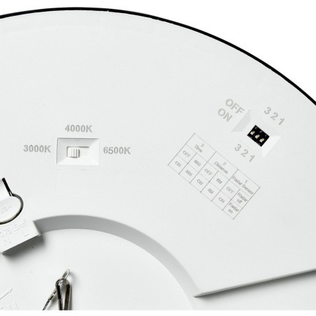 7788/24L Светодиодный тонкий светильник накл/встр. монтажа, датчик движения, мех перекл. цв. температуры, рег. врезного отверстия 24Вт 3000/4000/6500К 1920лм IP44 Sonex NEBULA BLACK