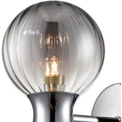 8114/2W MODERNI LN25 хром/дымчатый, металл/стекло Бра G9 30W + E14 40W 220V TAUNA