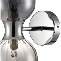 8114/2W MODERNI LN25 хром/дымчатый, металл/стекло Бра G9 30W + E14 40W 220V TAUNA