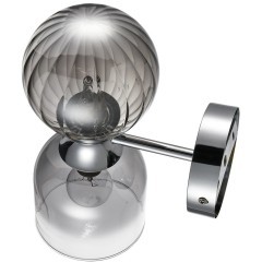 8114/2W MODERNI LN25 хром/дымчатый, металл/стекло Бра G9 30W + E14 40W 220V TAUNA