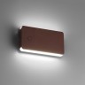 359591 Коричневый уличный настенный ландшафтный светильник с перекл. цв. температуры IP54 10W 3000К\4000К\6000К 370Лм Novotech STRAIT