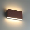 359591 Коричневый уличный настенный ландшафтный светильник с перекл. цв. температуры IP54 10W 3000К\4000К\6000К 370Лм Novotech STRAIT