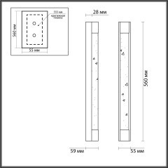 6681/12WL HIGHTECH ODL24 149 Настенный светильник антич бронза/металл/хрусталь IP20 LED 12W 600Лм 4000K MIRADA