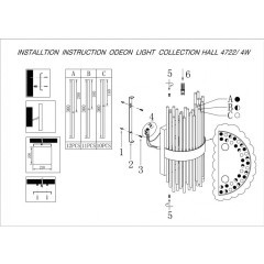 Бра Odeon Light 4722/4W FOCCO под лампы 4xG9 4*33W