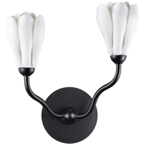 5090/2W MODERN ODL25 561 черный матовый/белый/фарфор Бра G4 LED 2*5W GARDI