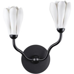 5090/2W MODERN ODL25 561 черный матовый/белый/фарфор Бра G4 LED 2*5W GARDI