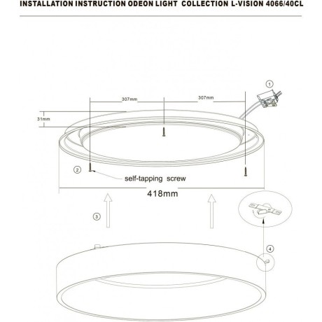 Люстра потолочная Odeon Light 4066/40CL SOLE светодиодная LED 40W