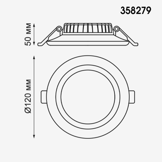 Встраиваемый светильник Novotech 358279 JOIA светодиодный LED 12W