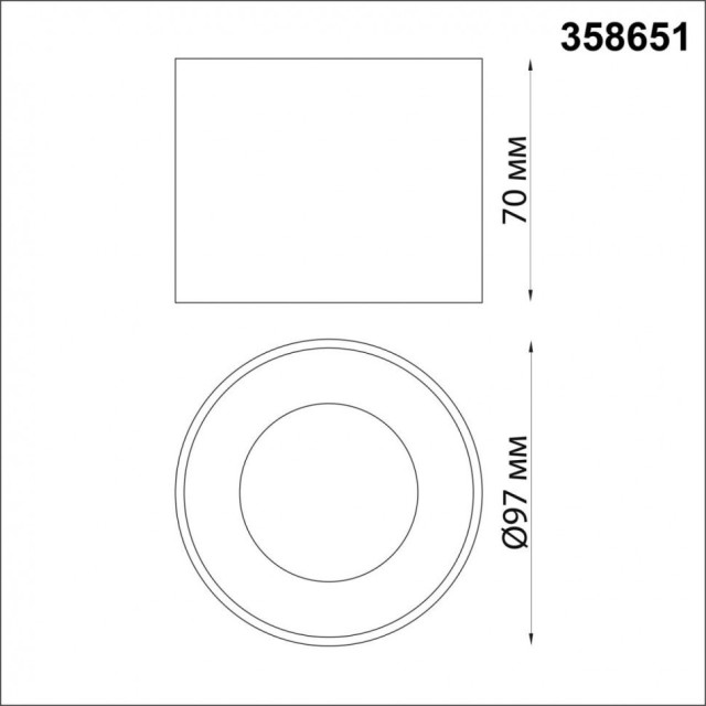 Накладной потолочный светильник Novotech 358651 PATERA светодиодный LED 12W