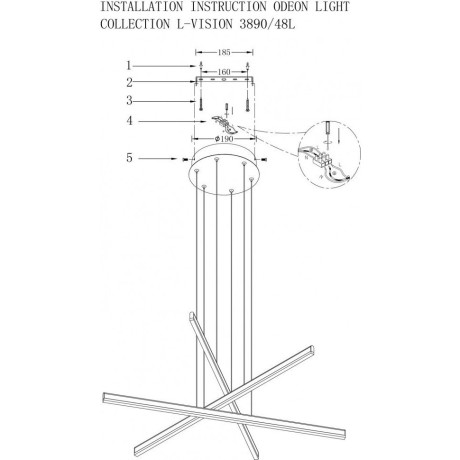 Подвесной светильник Rudy 3890/48L