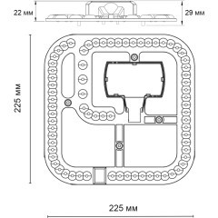 Модуль LED 48Вт c ДУ (NEW) 3000-4200-6300K 225х225 Novotech 357767