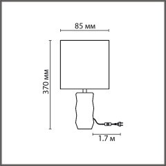 8136/1T MODERNI LN25 серый, керамика/текстиль Настольная лампа Е27 1*60W 220V BEINA