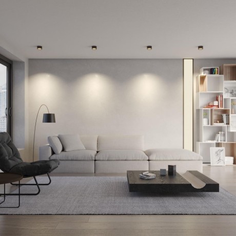 359595 Черный накладной светодиодный светильник с перекл. цв. температуры и рассеивателем призмой 12Вт 550лм 3000К\4000К\6000К Novotech ORBIS