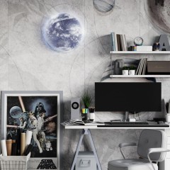 3085/ELN PALE SN 70 Светильник пластик/белый/синий LED 76Вт 3000/4000/6000K D480 IP43 CCT SPACE