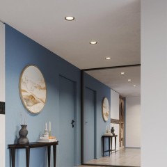 359847 Черный круглый светодиодный светильник с перекл. цв. температуры 25W 2500Лм 2700;3200;4000К 120° UGR16 CRI98 IP44 Novotech FLUO