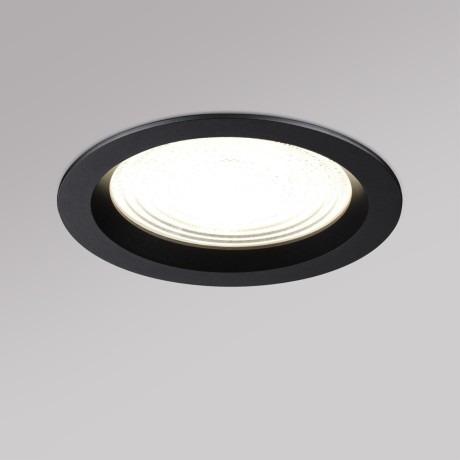 359847 Черный круглый светодиодный светильник с перекл. цв. температуры 25W 2500Лм 2700;3200;4000К 120° UGR16 CRI98 IP44 Novotech FLUO